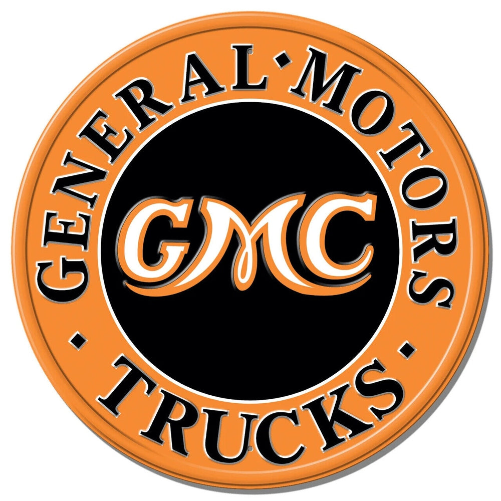 General Motors Trucks Fully Embossed Steel Licensed 11.75" Circular Sign New! Collectibles:Advertising:Automobiles:American:Chevrolet Style Your Walls